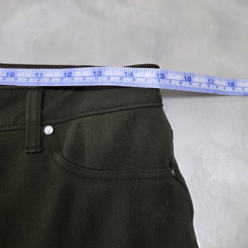 Calvin Klein Jeans Green Stretch Leggings Size 10 - Picture 7 of 9